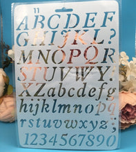 Load image into Gallery viewer, New 4Pcs/Lot 27cm Alphabet Letters DIY Craft Layering Stencils Painting Scrapbooking Stamping Embossing Album Card Template