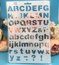 Load image into Gallery viewer, New 4Pcs/Lot 27cm Alphabet Letters DIY Craft Layering Stencils Painting Scrapbooking Stamping Embossing Album Card Template