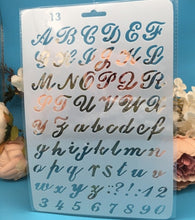 Load image into Gallery viewer, New 4Pcs/Lot 27cm Alphabet Letters DIY Craft Layering Stencils Painting Scrapbooking Stamping Embossing Album Card Template