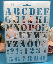 Load image into Gallery viewer, New 4Pcs/Lot 27cm Alphabet Letters DIY Craft Layering Stencils Painting Scrapbooking Stamping Embossing Album Card Template