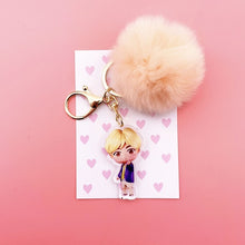 Load image into Gallery viewer, Kpop Bangtan boys Keychain Kawaii Plush pendant Cute cartoon Plush ball pendant key chain High quality K-pop bangtan boys