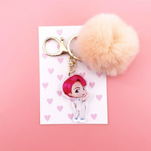Load image into Gallery viewer, Kpop Bangtan boys Keychain Kawaii Plush pendant Cute cartoon Plush ball pendant key chain High quality K-pop bangtan boys