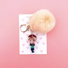 Load image into Gallery viewer, Kpop Bangtan boys Keychain Kawaii Plush pendant Cute cartoon Plush ball pendant key chain High quality K-pop bangtan boys